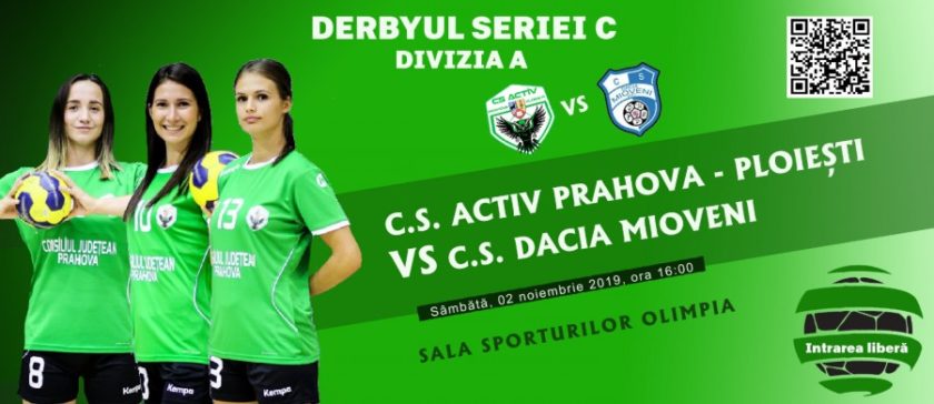 DERBY la Ploiești! Haideți să le susținem pe fete! C.S. Activ Prahova – Ploiești V.S. C.S. Dacia Mioveni 2012, sâmbătă, la Sala Sporturilor