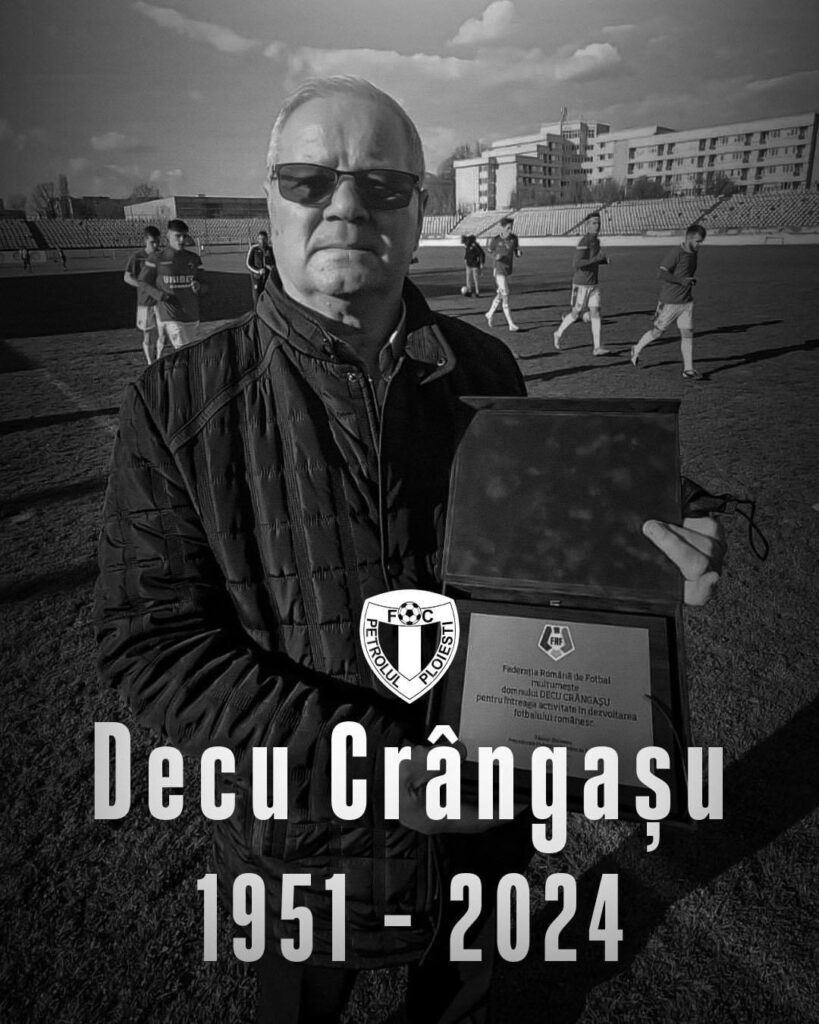 Fostul fotbalist al Petrolului, Decu Crângașu s-a stins din viață la 73 de ani